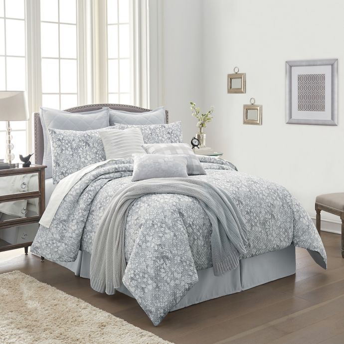 Orchard Street 10 Piece Comforter Set In Grey Bed Bath Beyond