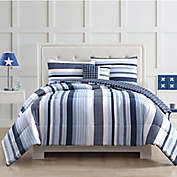 My World Mason Stripe Comforter Set in Blue