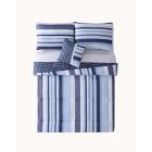 Alternate image 1 for My World Mason Stripe Comforter Set in Blue