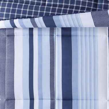 My World Mason Stripe Comforter Set in Blue. View a larger version of this product image.