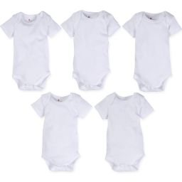 MiracleWear 5-Pack Baby Basic Bodysuits in White