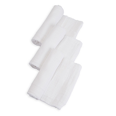 Little Unicorn Muslin Swaddle Blankets in White (Set of 3). View a larger version of this product image.
