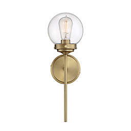 Filament Design Stemmed Orb Sconce in Brass