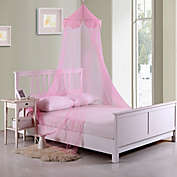 Casablanca Kids Pom Pom Bed Canopy in Pink