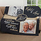 Alternate image 0 for Cheers To Then & Now Anniversary Woven Throw Blanket