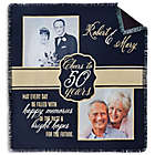Alternate image 1 for Cheers To Then & Now Anniversary Woven Throw Blanket