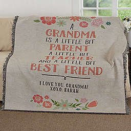 My Grandma, My Friend Woven Throw Blanket