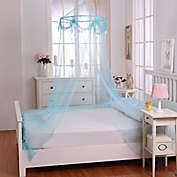 Casablanca Kids Buttons & Bows Bed Canopy in Blue