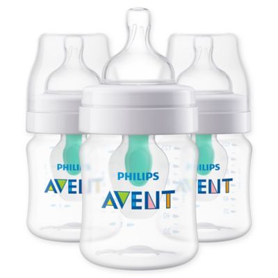 Philips Avent Bottle BPA Free Pack of 2 3 Wide Neck Bottles 9 Oz Colors Vary 