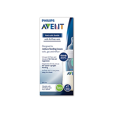 Philips Avent 9 oz. Anti-Colic Bottle with AirFree Vent and Slow Flow Nipple. View a larger version of this product image.