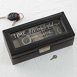Timeless Message Leather 5-Slot Watch Box