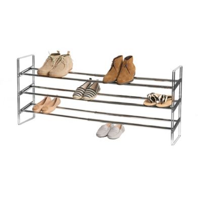 chrome shoe rack