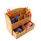 Alternate image 4 for Mind Reader 6-Compartment Desk Organizer with Drawers in Brown