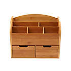 Alternate image 5 for Mind Reader 6-Compartment Desk Organizer with Drawers in Brown