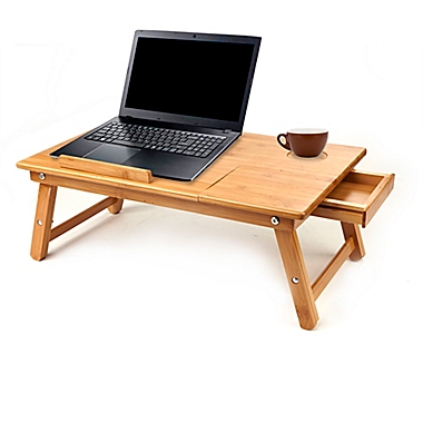 Mind Reader Cooling Adjustable Bamboo Laptop Bed Tray. View a larger version of this product image.
