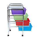 Alternate image 1 for Mind Reader 4-Drawer Storage Cart in Multi
