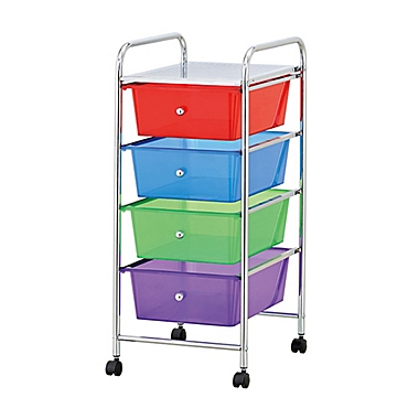 Mind Reader 4-Drawer Storage Cart in Multi. View a larger version of this product image.