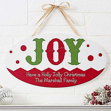Jolly Jester 15.5-Inch x 8.5-Inch Personalized Oval Wooden Sign. View a larger version of this product image.