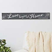 Family Home Quotes 29-Inch x 4-Inch Personalized Wooden Sign