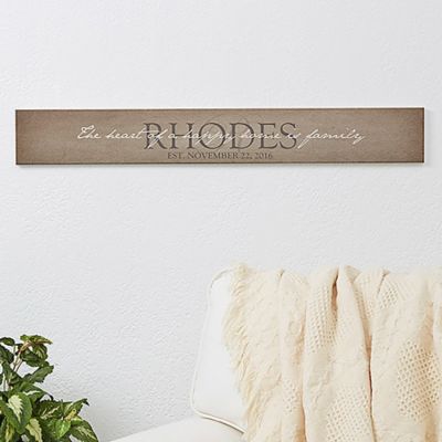 Heart of Our Home 28.8-Inch x 4-Inch Wooden Sign
