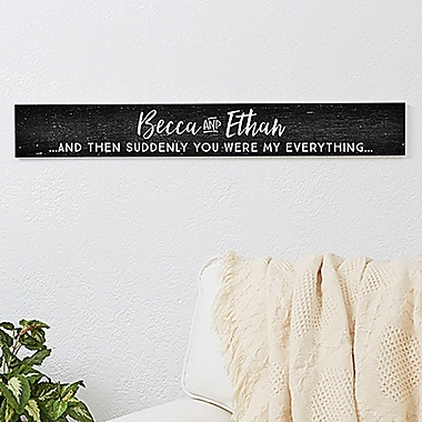 Romantic Quotes 28.8-Inch x 4-Inch Wooden Sign. View a larger version of this product image.