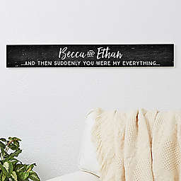 Romantic Quotes 28.8-Inch x 4-Inch Wooden Sign