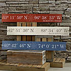 Alternate image 1 for Latitude & Longitude 29-Inch x 4-Inch Personalized Wooden Sign