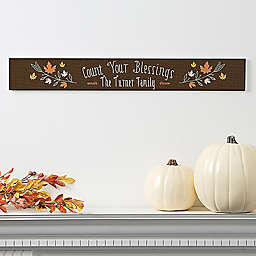 Count Your Blessings 28.8-Inch x 4-Inch Wooden Sign