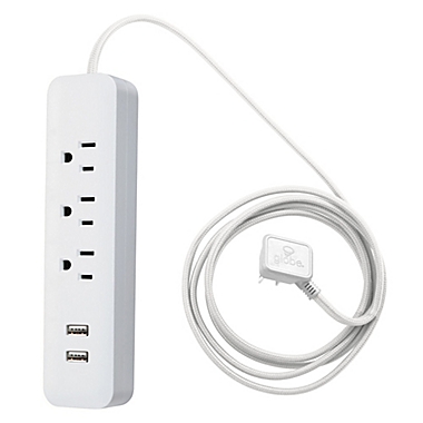 Globe Electric&reg;  Designer Series 3-Outlet USB Power Strip. View a larger version of this product image.