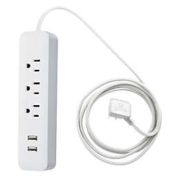 Globe Electric®  Designer Series 3-Outlet USB Power Strip