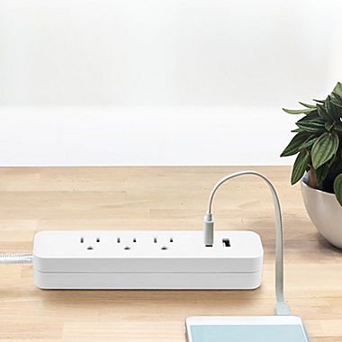 Globe Electric&reg;  Designer Series 3-Outlet USB Power Strip. View a larger version of this product image.