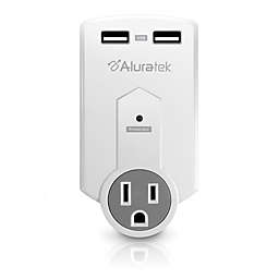 Aluratek Mini 1-Outlet Surge Protector & Dual USB Charging Station in White