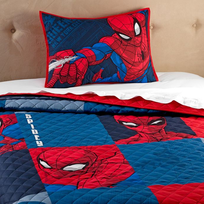 Marvel Spiderman 2 Piece Twin Full Quilt Set Bed Bath Beyond