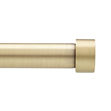 Umbra&reg; Cappa Decorative Window Curtain Hardware in New Brass. View a larger version of this product image.