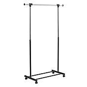 Portable and Expandable Garment Rack in Black/Chrome