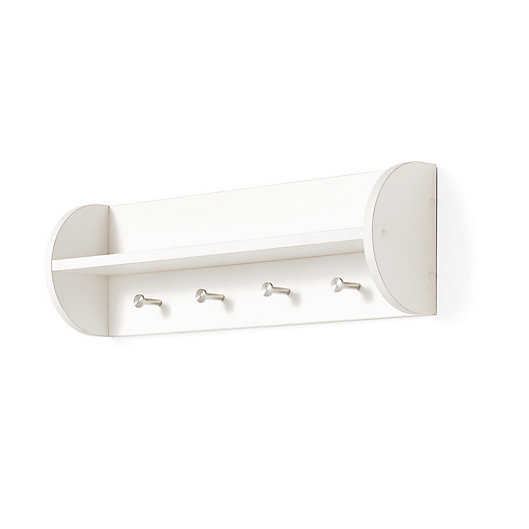Alternate image 1 for Danya B.™ Utility Shelf with Hooks in White