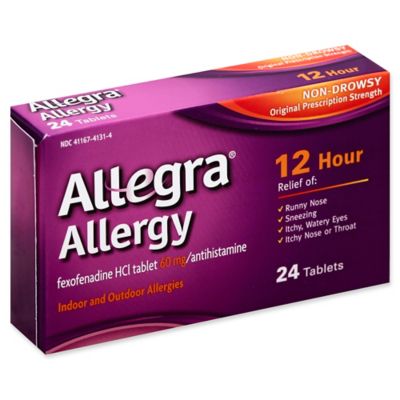 Allegra 24-Count 60 mg.12 Hour Allergy Relief Tablets