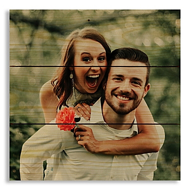 Designs Direct Photo Upload 10.5-Inch Square Pallet Wood Wall Art. View a larger version of this product image.