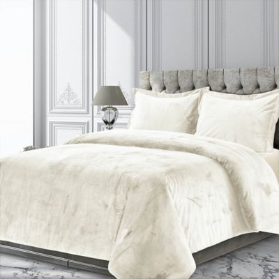 Tribeca Living Venice Velvet Duvet Cover Set Bed Bath Beyond