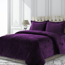 Purple Velvet Bedding Bed Bath Beyond