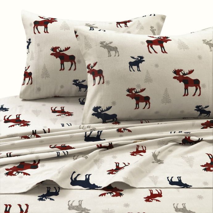 moose flannel sheets twin