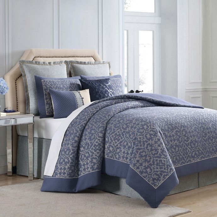 Charisma Villa Duvet Cover Set In Blue Silver Bed Bath Beyond