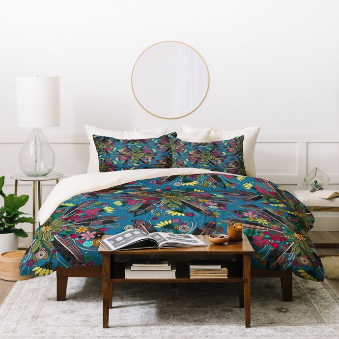 Deny Designs Sharon Turner Bohemian Posy Duvet Cover Set Bed