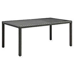 Modway Sojourn Outdoor Patio Dining Table in Chocolate