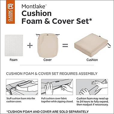 Classic Accessories&reg; Montlake 20&quot; x 25&quot; Patio Foam Lounge Back Cushion. View a larger version of this product image.