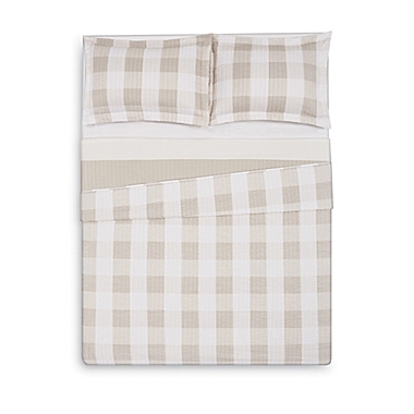 Truly Soft Buffalo Plaid King Quilt Set in Khaki. View a larger version of this product image.