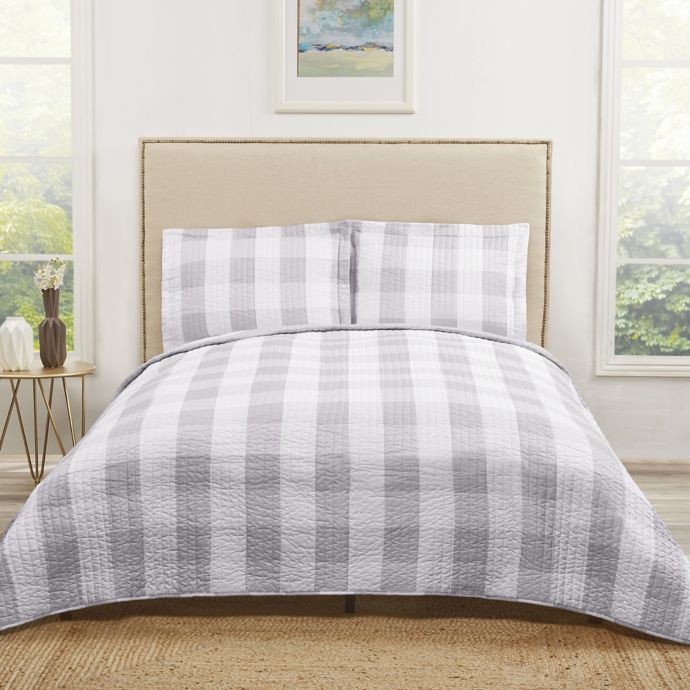 3 Piece Bedding Quilt Coverlets Checker Plaid Woolrich Buffalo