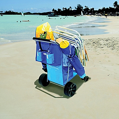 Rio Beach Deluxe Beach Caddy in Blue. View a larger version of this product image.