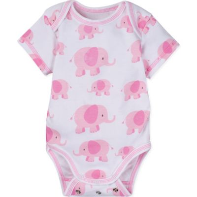elephant print baby grow