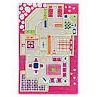 Alternate image 0 for IVI Playhouse 3&#39;3" x 4&#39;11" 3-Dimensional Play Rug in Pink